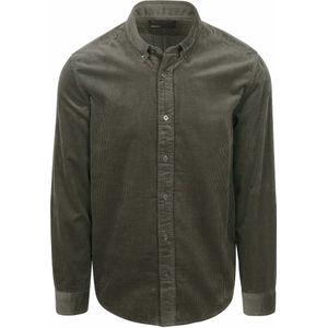 Marc O'Polo - Overhemd Corduroy - Antraciet - Regular-fit - Katoen