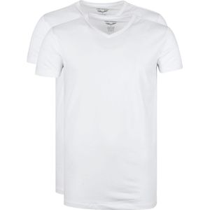 PME Legend Basic T-shirt 2-Pack V-Hals Wit