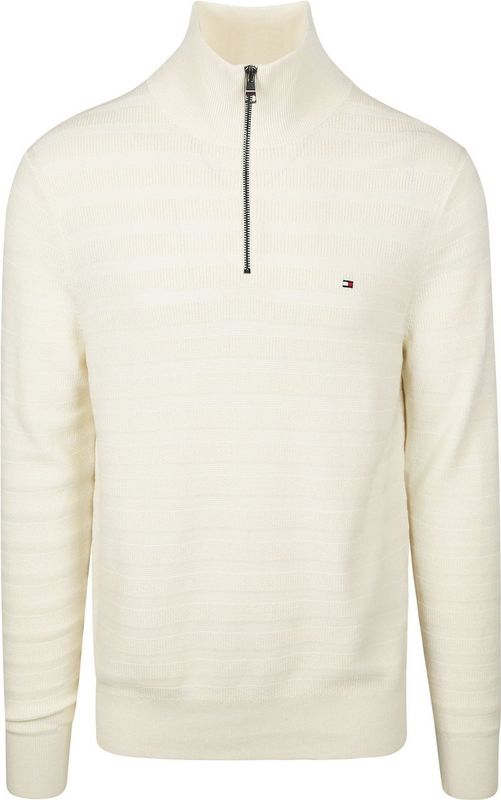 Tommy Hilfiger - Pullover Halfzip Structure - Off-White - Sweater