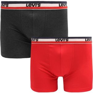 Levi's Brief Boxershorts 2-Pack Rood Grijs