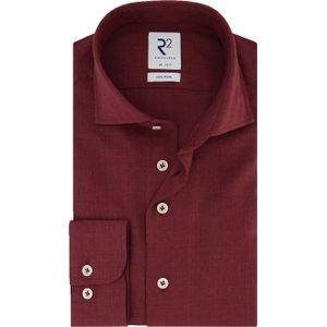 R2 - Overhemd - Bordeaux - Wol - Formeel
