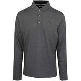 Brax Longsleeve Polo Melange Zwart