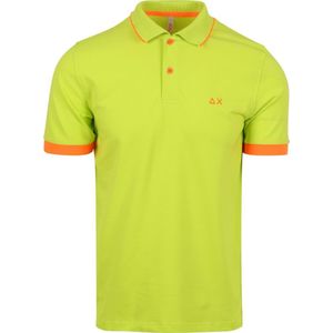 Sun68 Poloshirt Small Stripe Neon Groen