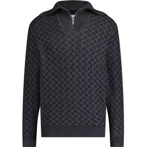 State Of Art Half Zip Trui Melange Navy