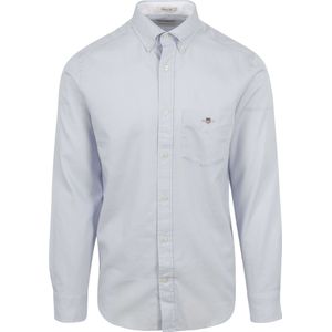 Gant Casual Overhemd Honeycomb Texture Lichtblauw