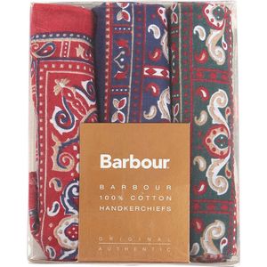 Barbour - Hankie - Zakdoeken - Groen Rood Blauw - 3-Pack - 50 x 50 cm