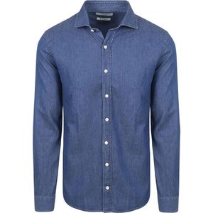 King Essentials The William Denim Overhemd Chambray Blauw