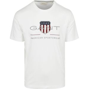 Gant T-shirt Logo Wit