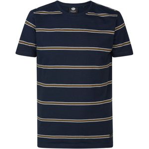 Petrol T-Shirt Rugby Gestreept Navy