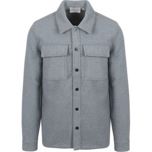 Suitable Overshirt Wool Blend Blauw