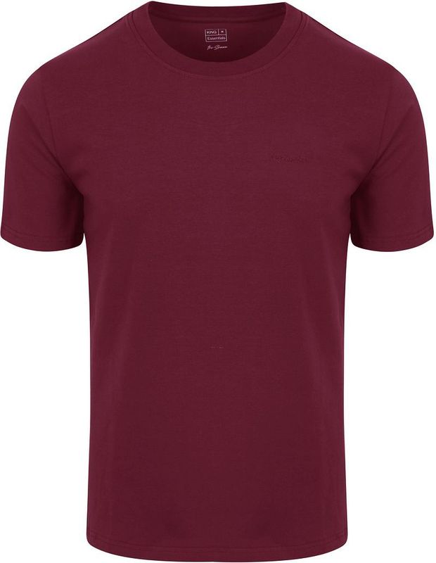 King Essentials The Shawn T-Shirt Burgundy - Heren - Print T-shirts