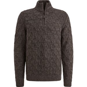 Vanguard - Trui Half Zip - Bruin - Wol Blend