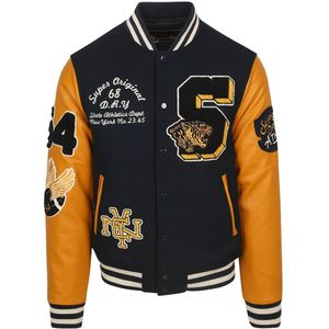Superdry - Vintage Patched Varsity Jas - Blauw - Tussenjas