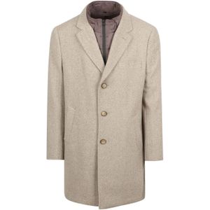 Suitable Coat Wol Twill Sand