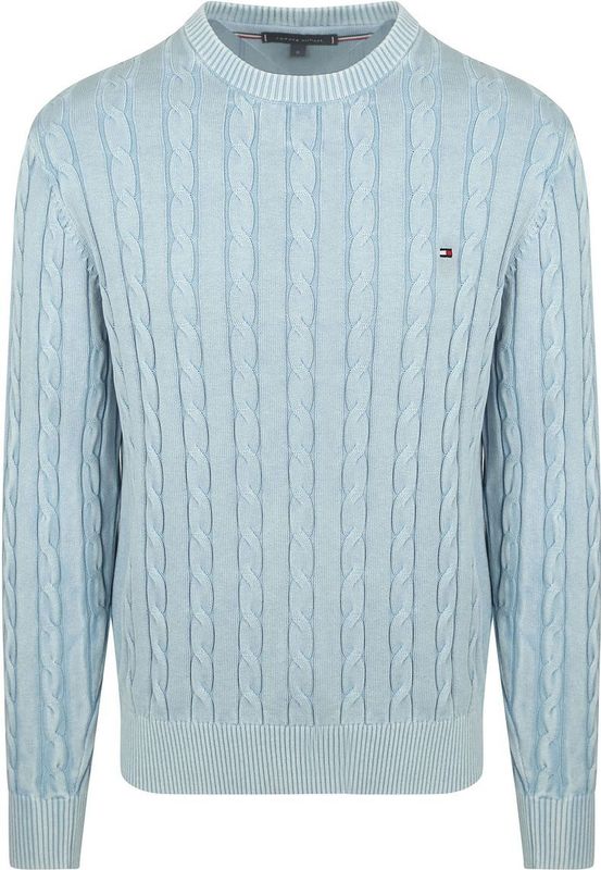 TOMMY HILFIGER - Trui - Lichtblauw - Knitwear - Lange Mouw