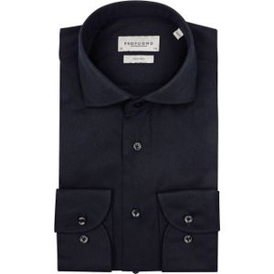 Profuomo Twill Overhemd Extra Lange Mouwen Navy