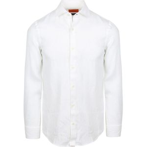 Suitable - Overhemd - Wit - Délavé-linnen - Comfort-Fit