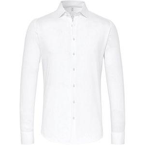 Desoto Overhemd Piqué Strijkvrij Wit