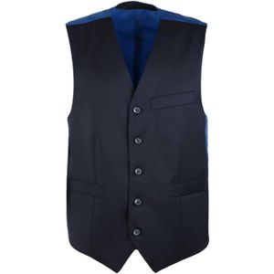 Suitable Gilet Piga Wol Donkerblauw