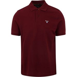 Barbour Tartan Pique Polo Bordeaux