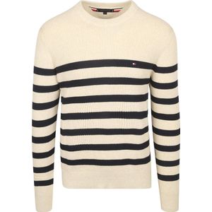 Tommy Hilfiger Sweater Ink Stripes Beige