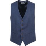 Suitable Gilet Tweed Mid Blauw