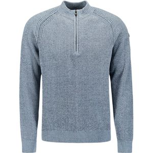 No Excess - Half Zip Trui - Blauw - Chenille