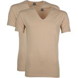 Alan Red T-Shirt V-Neck Stretch Beige 2-Pack