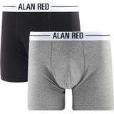 Alan Red Boxer Grijs Zwart 2-Pack