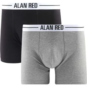 Alan Red Boxer Grijs Zwart 2-Pack