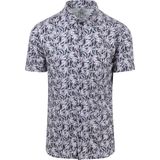 Desoto Short Sleeve Jersey Overhemd Bloemenprint Paars