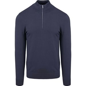 Profuomo Half Zip Pullover Luxury Navy