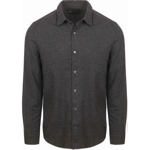 Marc O'Polo - Overhemd - Antraciet - Flanel Print - Regular-fit - Lange Mouw