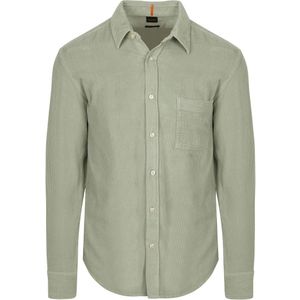 BOSS - Relegant - Overhemd - Groen - Corduroy