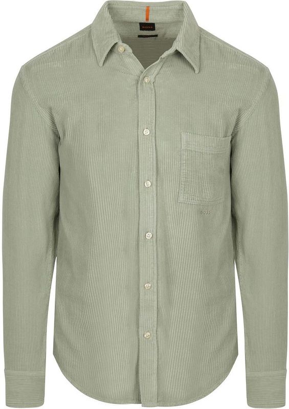 BOSS - Relegant - Overhemd - Groen - Corduroy