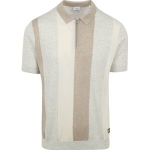 Blue Industry Knitted Poloshirt Beige