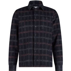 State Of Art Overshirt Wolblend Ruit Navy