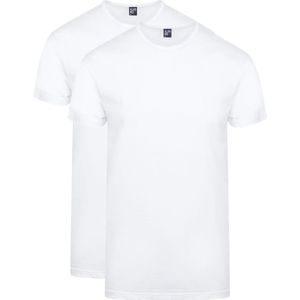 Alan Red Derby Extra Lange T-shirts Wit (2Pack)