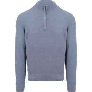 Suitable Structure Half Zip Trui Blauw