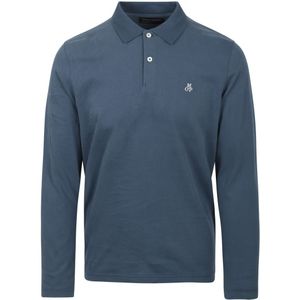 Marc O'Polo Poloshirt Lange Mouwen Blauw