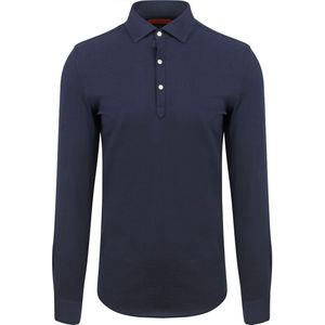 Suitable Camicia Poloshirt Navy - Heren - Longsleeve polo