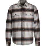 Vanguard Overshirt Brushed Wolblend Ruit Grijs