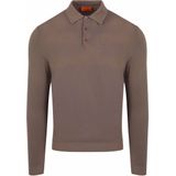 Suitable - Poloshirt - Taupe - Longsleeve - Heren