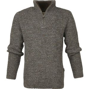 Barbour - NewTyne - Zip Trui - Donkergroen - Wol