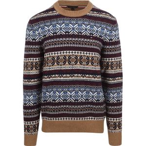 Tommy Hilfiger Fairisle Trui Print Camel