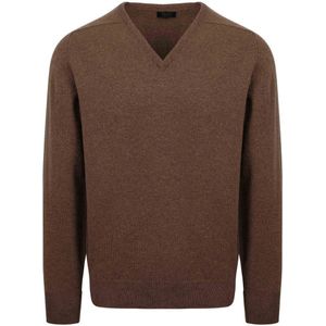 William Lockie V-Hals Lamswol Mocha