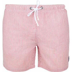 Suitable Zwembroek Stripe Seersucker Rood