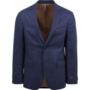 Suitable Blazer Linnen Royal Blauw