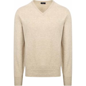 William Lockie V-Hals Lamswol Beige