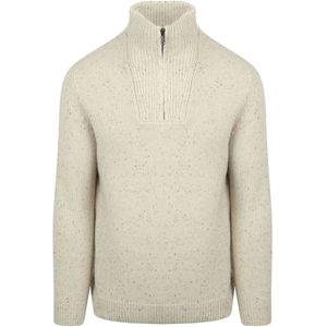 McGregor Half Zip Trui Lamswol Blend Ecru